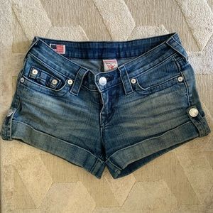 Low Rise True Religion Jean Shorts